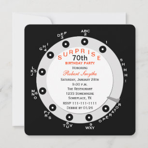 Surprise 70e anniversaire de fête Invitation Rotar