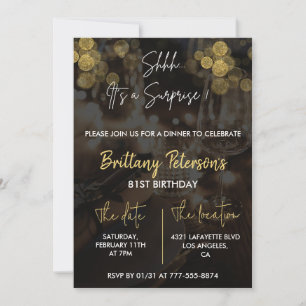 Surprise 81e anniversaire invitations Glam Parties