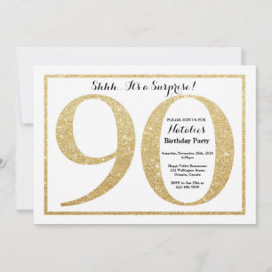 Surprise 90e anniversaire Invitation Parties scint