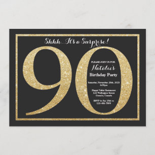 Surprise 90e anniversaire Invitation Parties scint