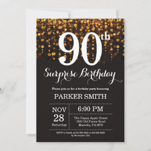 Surprise 90e anniversaire Invitation Parties scint
