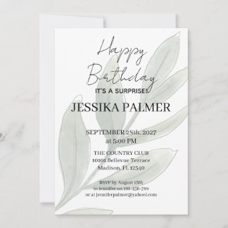 Surprise Birthday Invitation
