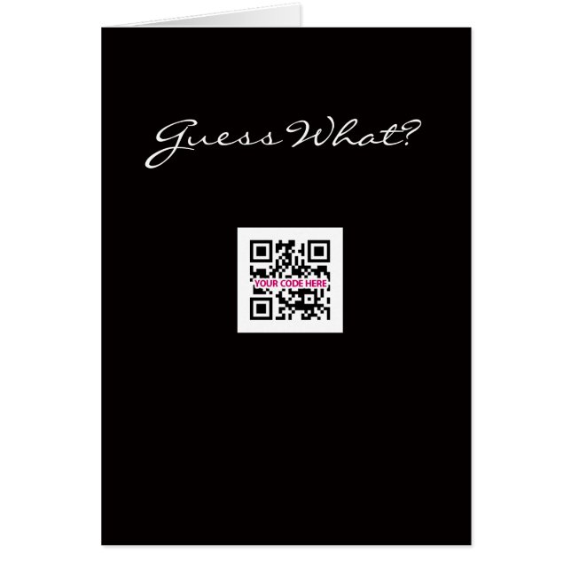 Surprise !  Carte de code de QR (Devant)
