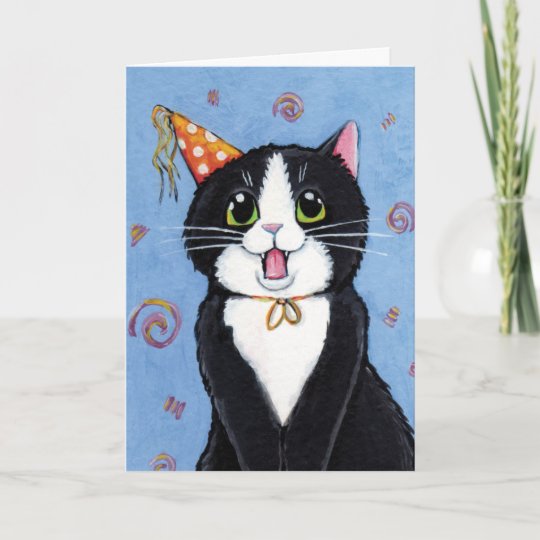 Surprise Carte De Joyeux Anniversaire De Chat De Zazzle Fr