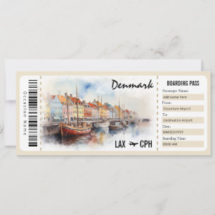 Surprise Danemark Carte d'embarquement Certificat 