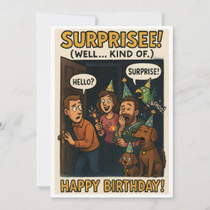 Surprise ! (Eh bien... Type de) - Drôle carte d'an
