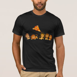 "Surprise ! !" T-shirt Lions Cartoon Cute
