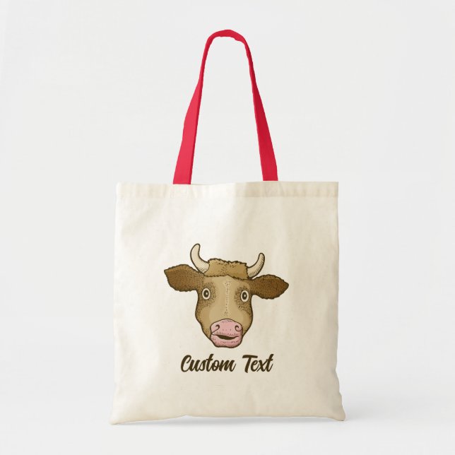 Surprised Cow Tote Bag (Devant)