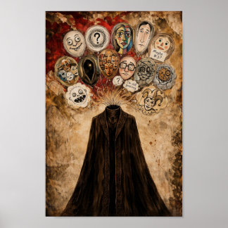 Surreal Dark Art Poster I'm Slowly Forgetting You