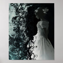 Surreal Dark Bride Wall Art Gothic Fantasy Poster