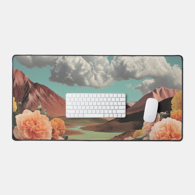 Surreal Floral Mountainscape With Dramatic Clouds (Clavier et souris)