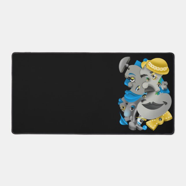 Surreal Puzzle Visages Bureau Mat (Recto)