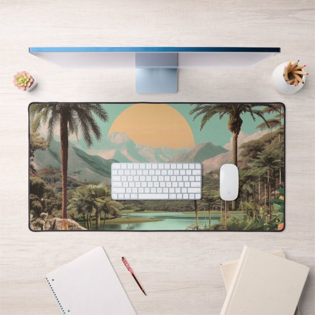 Surreal Tropical Lake With Palm Trees (Bureau 1)