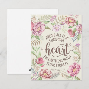 Surtout Gardez Votre Coeur Carte Postale Religieus