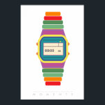 Surveillance de l'horloge | Retro Poster d'Art Pop<br><div class="desc">"Le temps n'est pas mesuré par les horloges mais par les moments" 60's 70's 80's Retro poster - Minimalist Digital Watch Semble fabuleux dans un cadre noir. Suivez-moi sur Instagram ou Facebook ou abonnez-vous pour des mises à jour sur TakaraBeech.com ... J'adorerais me connecter avec toi. Partagez votre nouvelle oeuvre...</div>