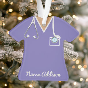 Survêtements violets personnalisés pour infirmière