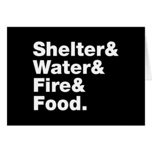Survie (Abri & Eau & Feu & Nourriture). Carte