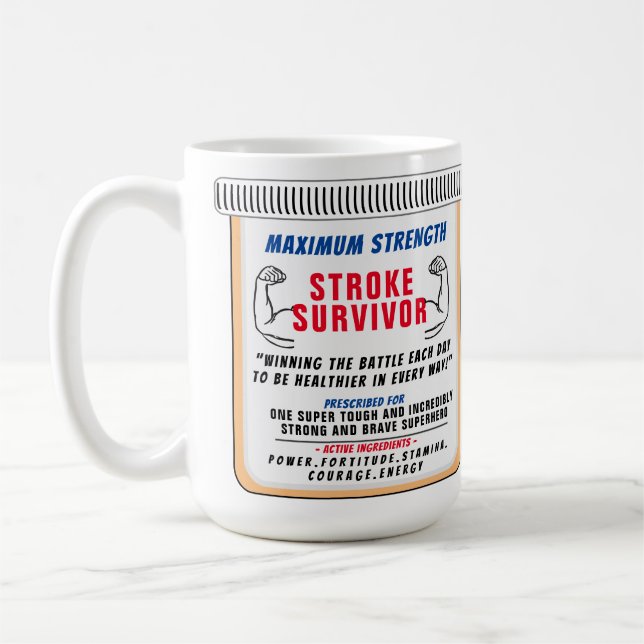 Survivant de l'AVC Inspirationnel café Mug (Gauche)