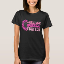 Survivant, Guerrier, Lutte, T-shirt Cancer du sein