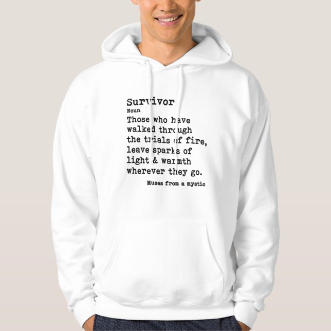 Survivant : Sweat - shirts à capuche de couleur cl (Devant)