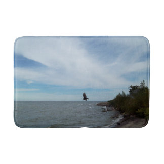 Survol du tapis de bain de la plage
