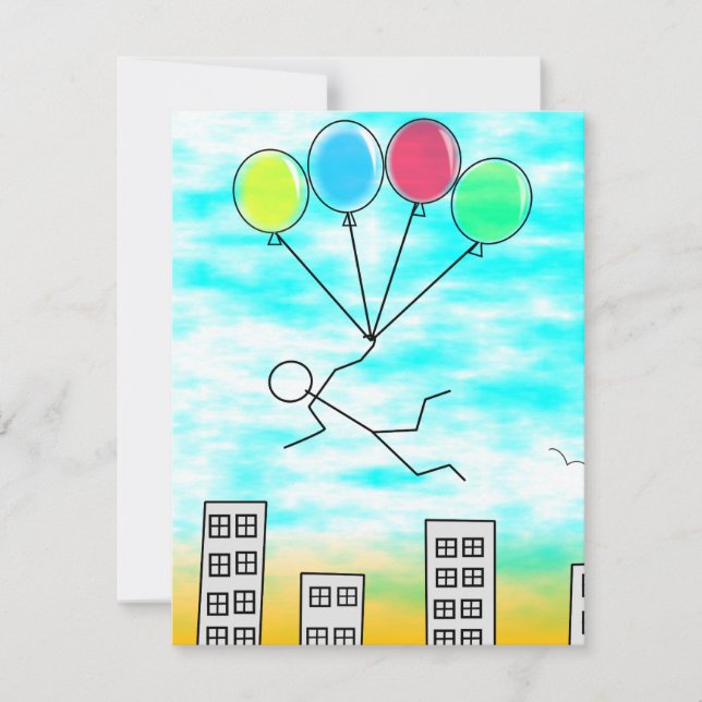 Survoler la ville avec des ballons (Devant)