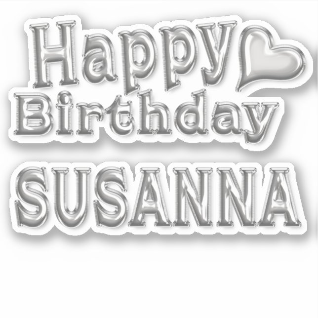 Susanna Happy Birthday Autocollants (Devant)