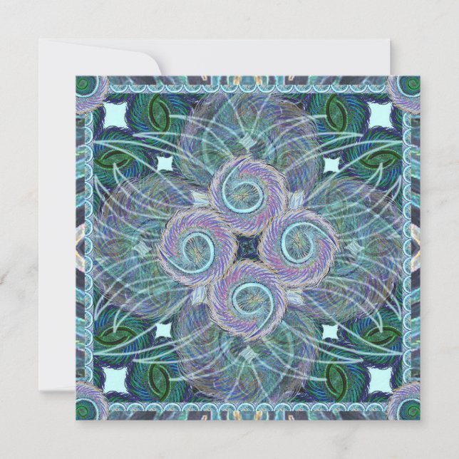 Susea Blu Studios Feather Mandela Carte (Devant)