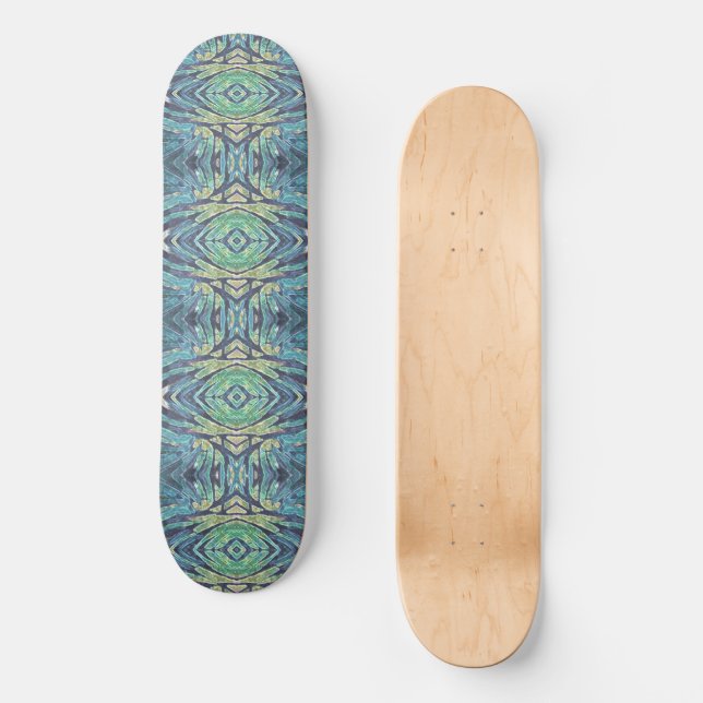 Susea Blu Studios Peacock Skateboard Deck (Recto)