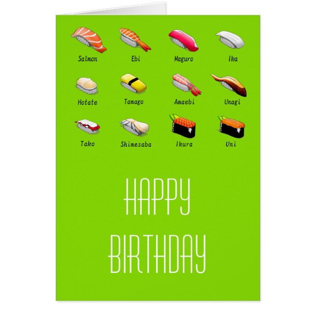 sushi de Wasabi cuisine japonaise mignonne (Devant)