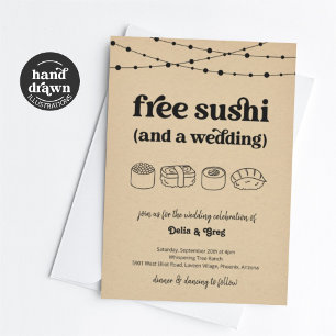 Sushi Faire-part de mariage amusant gratuit