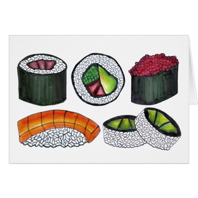 Sushi japonais Maki Californie Rolls Nigiri (Devant horizontal)