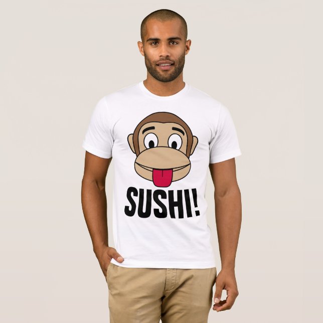 SUSHI LOVER, T-shirts MONKEY, Drôle (Devant entier)