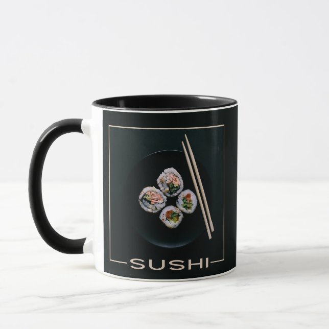 Sushi personnalisé monogramme tasses (Gauche)