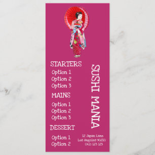 Sushi restaurant japonais sushi menu du dîner