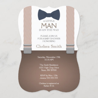 Suspendante, cravate de la cale, invitation Baby s