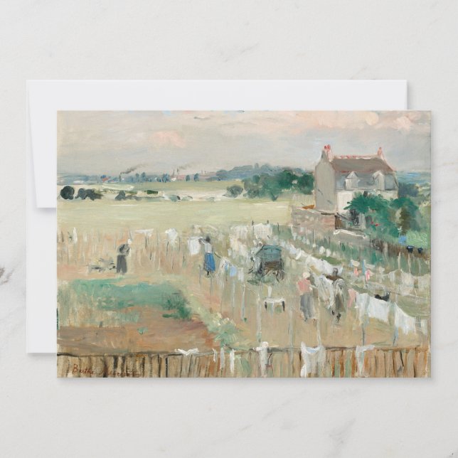 Suspendre la blanchisserie à sec | Berthe Morisot (Devant)