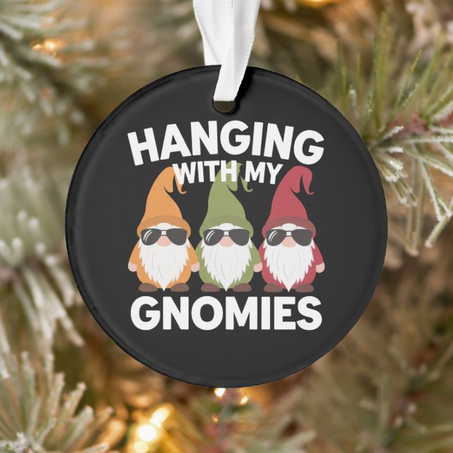 Suspendu avec mes gnomes drôle de gnome de jardin (Arbre)
