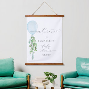 Suspendue Baby shower Bleu Balloon suspendu tapisserie
