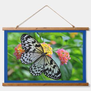 Suspendue Beauté Noire Et Blanche Bois Taché Tapisserie Mura