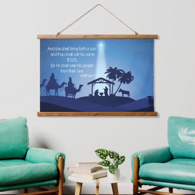 Suspendue Bois de naissance de Jésus tapissé Tapisserie mura (Salon)
