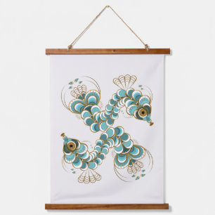 Suspendue Chimera - Peacock Seahorse Bois Taché Tapisserie