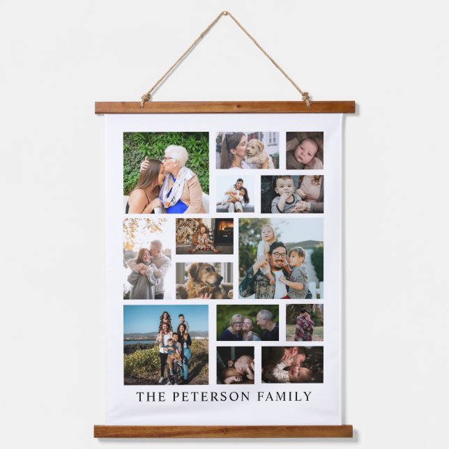 Suspendue Collage Photo Famille 14 Nom de l'image Tapisserie (Recto)