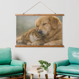 Suspendue Compagnons Chiens et Chats Calmes – Tapisserie de 