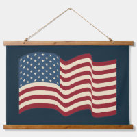 Drapeau Rustique Américain Mur Art Tapisserie