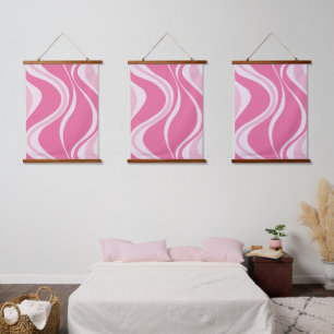 Suspendue Ensemble de tapisserie triple paroi Pink Waves