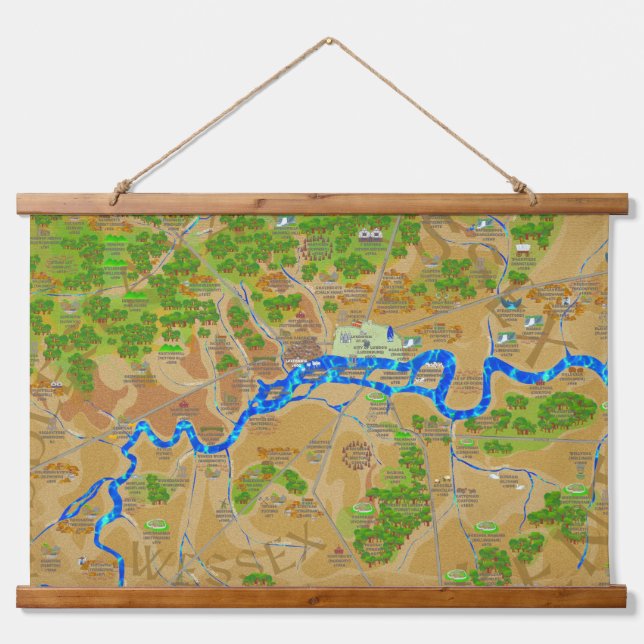 Suspendue Grande tapisserie historique de Londres (Devant)