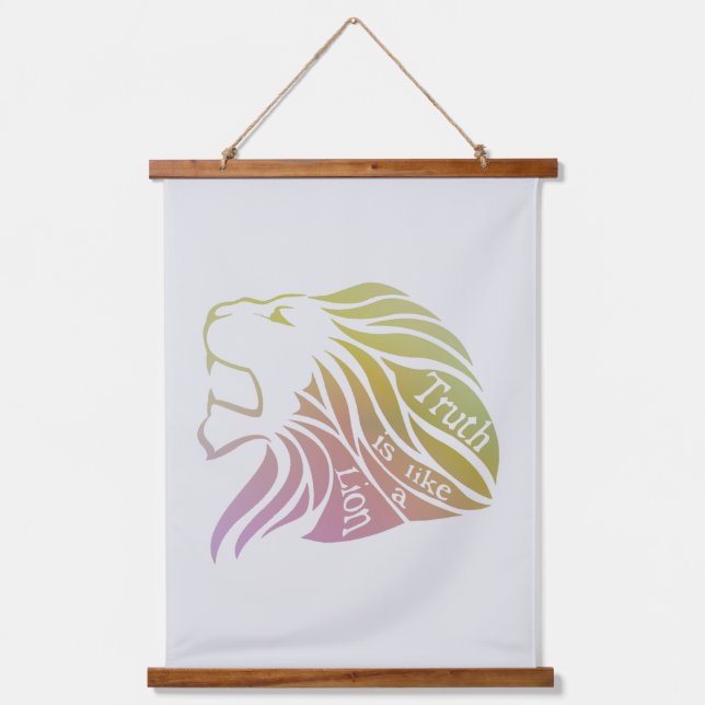 Suspendue La vérité ressemble à une tapisserie de lion (Recto)