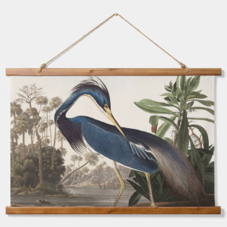 Suspendue Louisiana Heron Bois tapissé Tapisserie Vintage Im