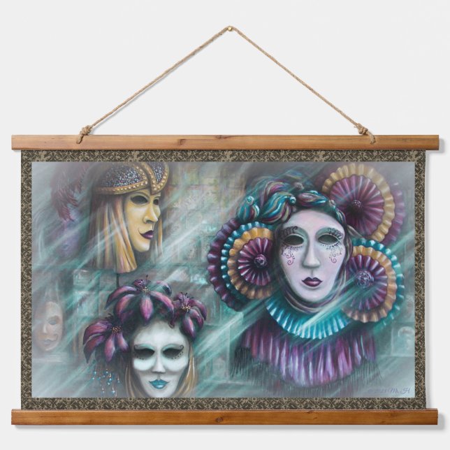 Suspendue Masques de la Tapisserie de Venise (Devant)